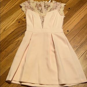 Bcbgeneration blush lace back cocktail dress